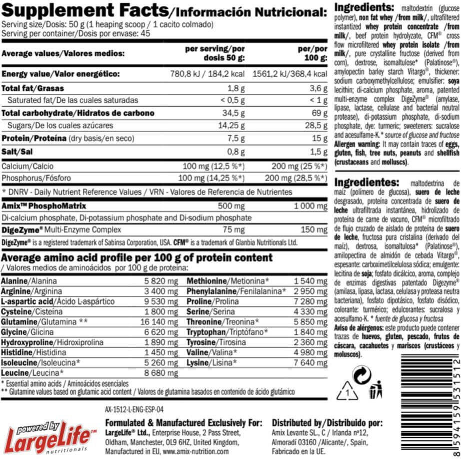 Carbojet gain - 2,25 kg Banana da Amix Nutrition 5/6
