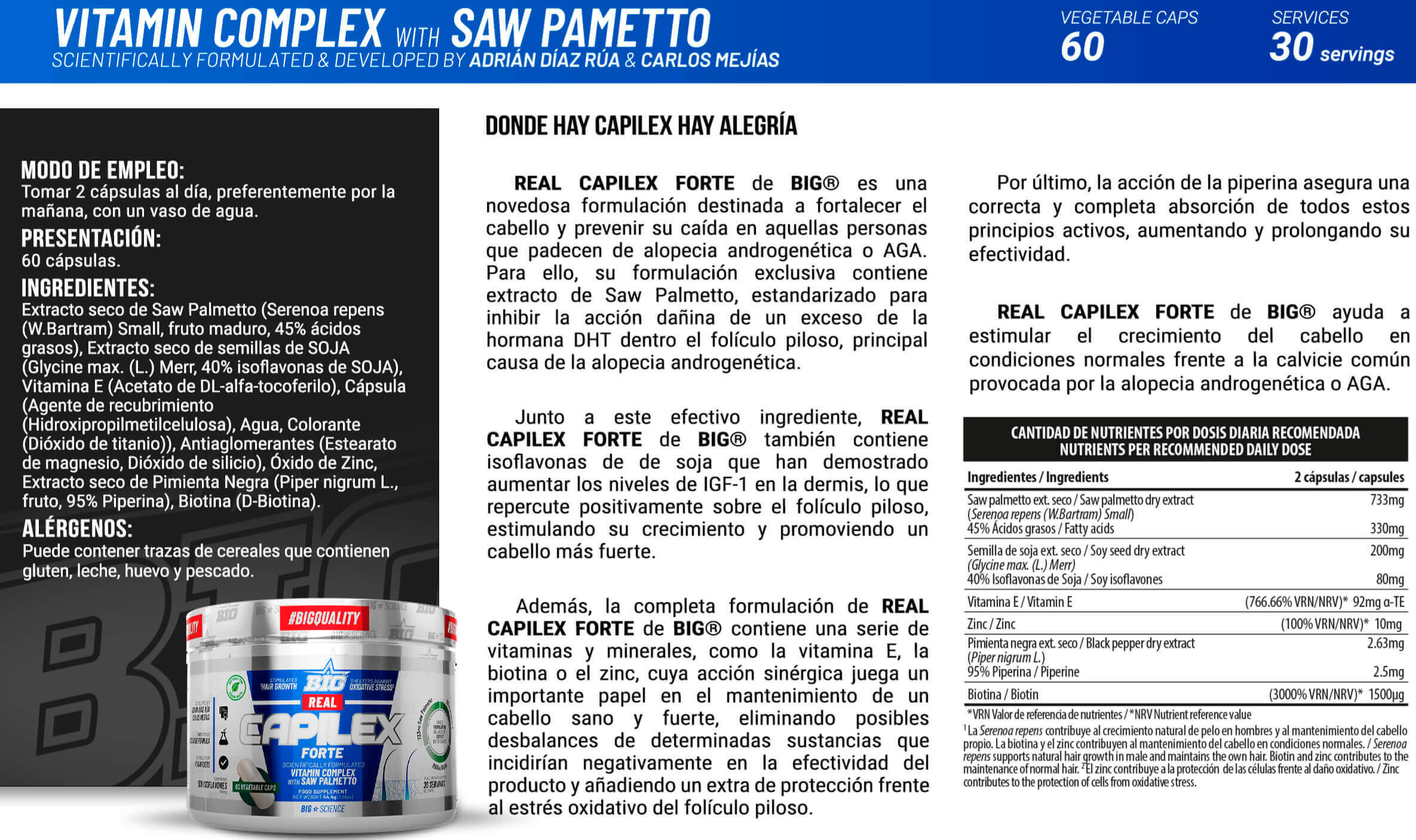 Real Capilex Forte - 60 Cápsulas vegetales BIG 3/4