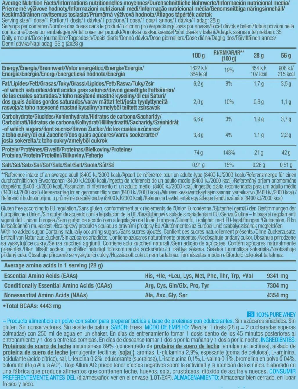 Whey Protein - 100% Pure Whey (1kg) - Fräser 4/5