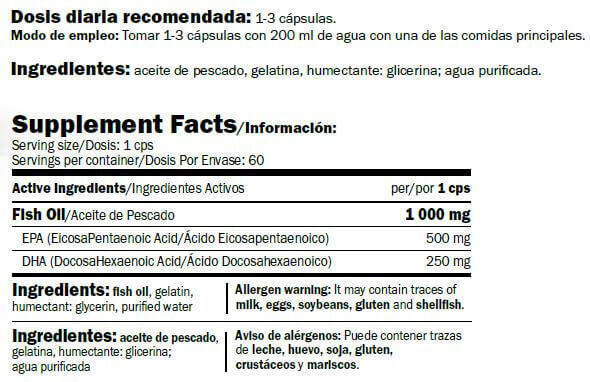 Fish oil omega 3 power - 60 softgels de AmiXpro® series 3/4
