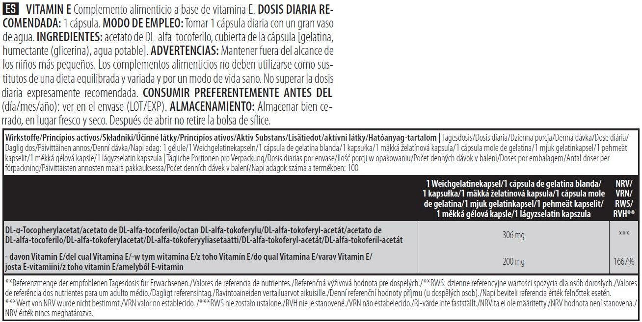Vitamine E - 100 tabletten Biotech USA 4/5