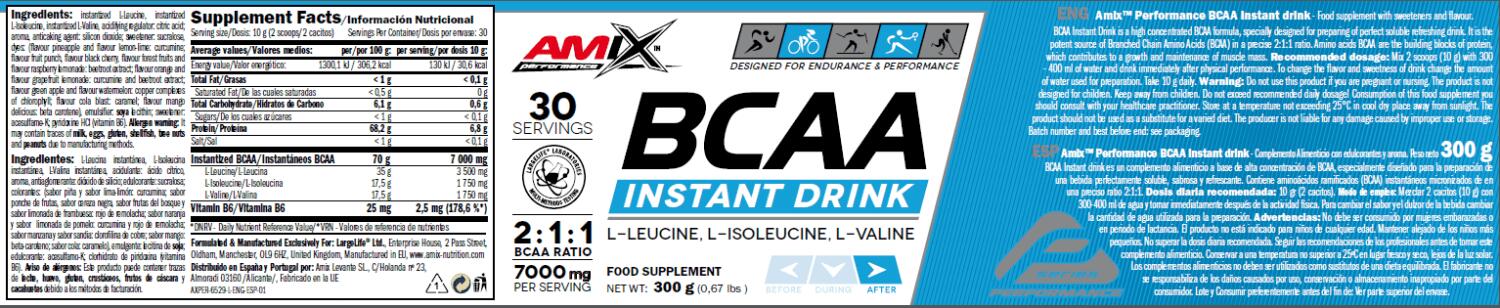 Amix Performance BCAA Instant Drink 300 gr 3/4