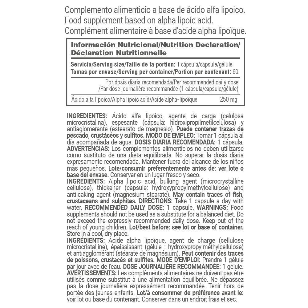 R-ALA Alipure® 250 mg - 60 capsule vegetali MASmusculo 4/5