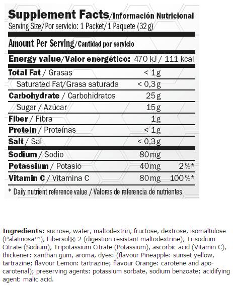 Rocks Energy Gel sin Cafeina - 32g Naranja Amix Nutrition 4/5