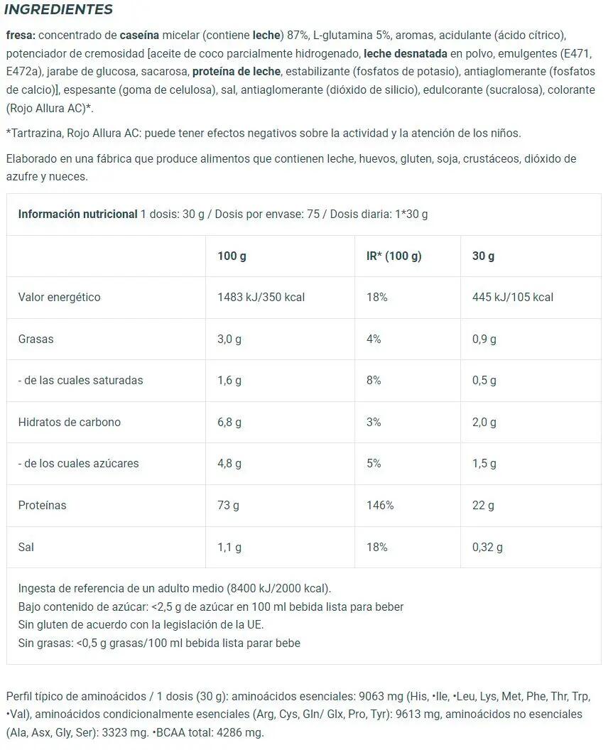 Kazeina micelarna - 2270g Strawberry Biotech USA 4/5