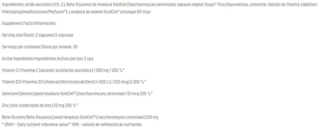 Vitamin c1000 immuno forte - 60 capsules de Amix Nutrition 2/3
