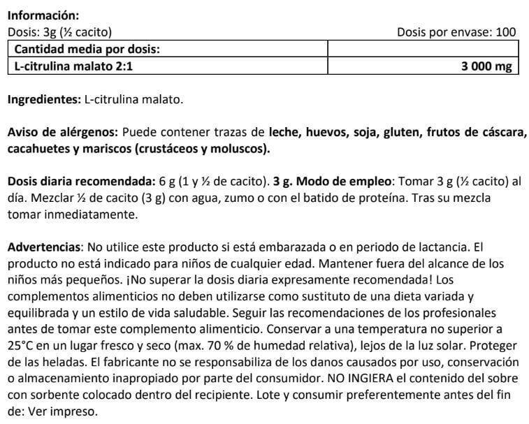 Citrullina in polvere (Citrullina Malato) - 300 g Amix Nutrition 3/4