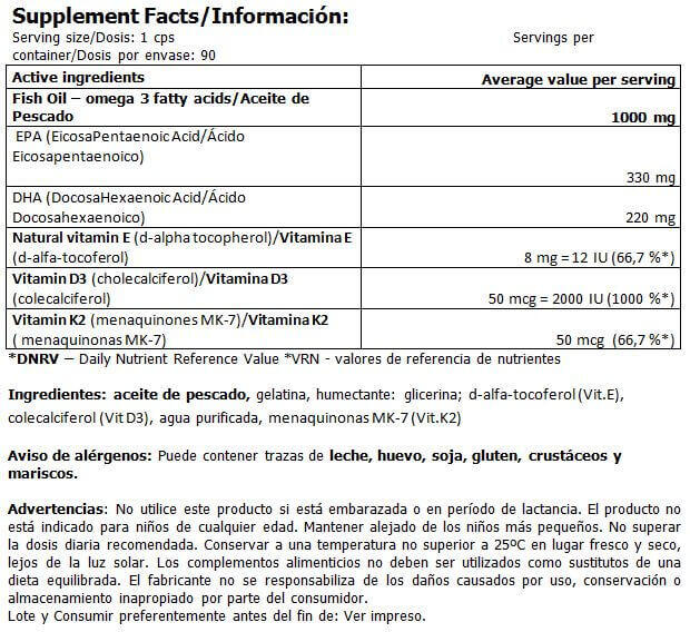 Omega3 forte + 90 - softgels de Amix Nutrition 2/3
