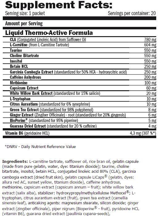 Lipolean men-cut - 20 packets de Amix Muscle Core 3/4