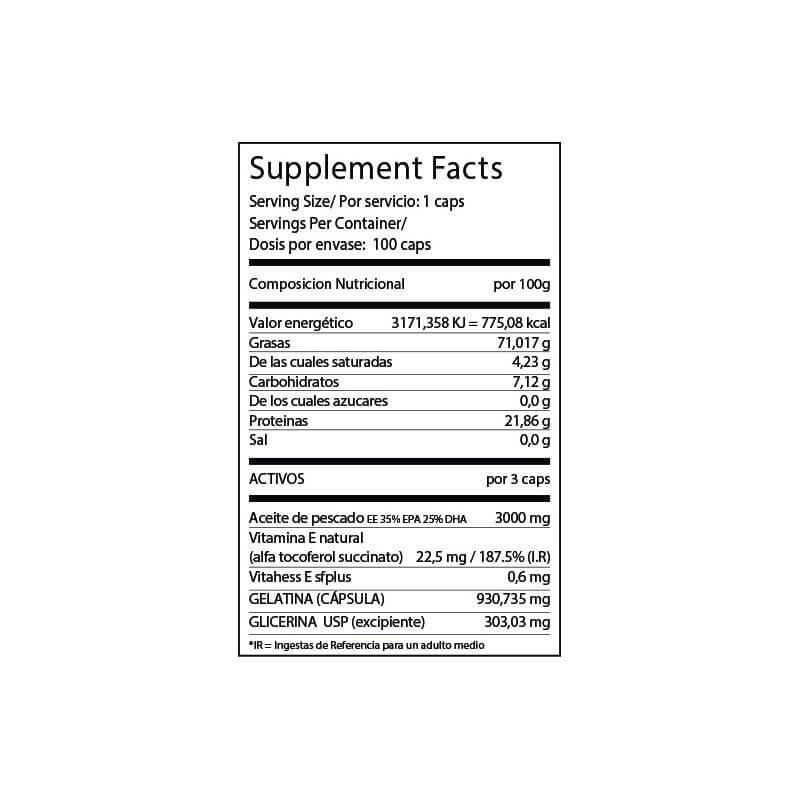 Oméga 3 Huile de Poisson - 100 softgels de BIG 3/4