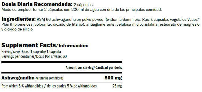 Ashwagandha KSM-66 Pure - 60 capsules de Amix Nutrition 3/4