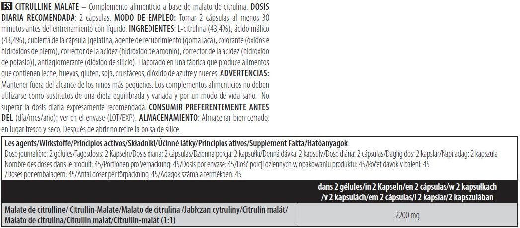Malate de Citrulline - 90 capsules Neutre de Biotech USA 3/4