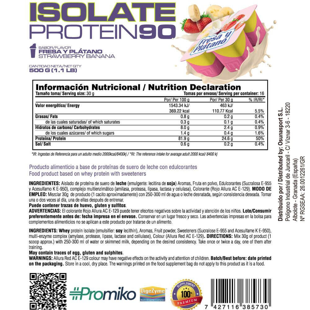 Isolaat 90 CFM - 500 g Aardbei Banaan MASmusculo 5/6