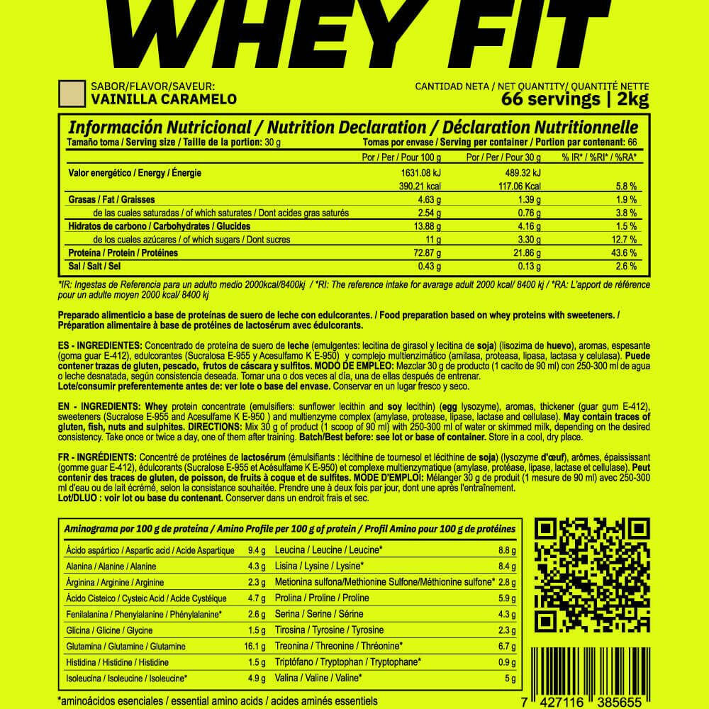 Whey fit - 2kg Vanille Caramel de MASmusculo 3/4