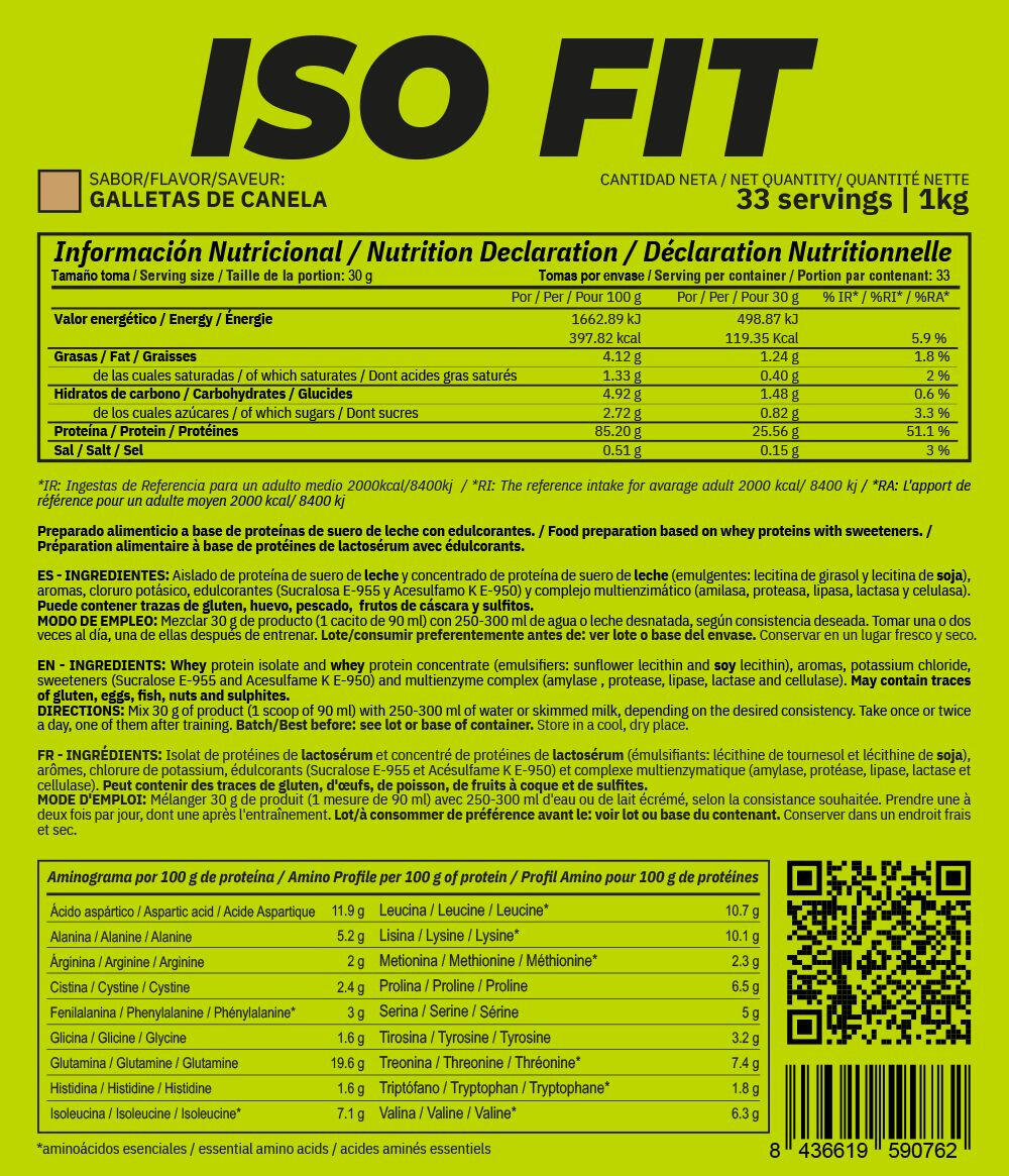 Iso fit - 1kg biscuits à la cannelle de MASmusculo 3/4