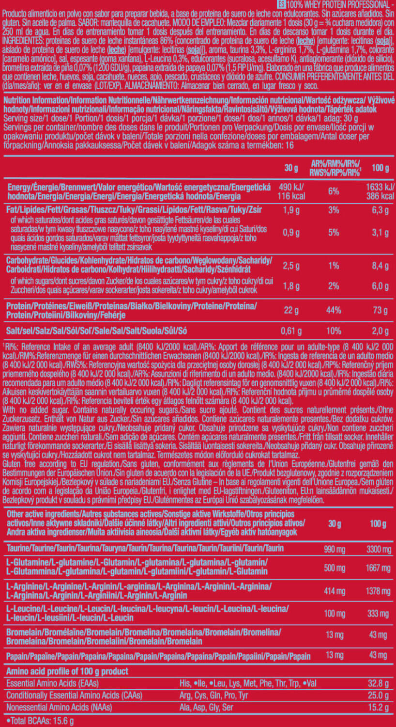 Whey - 100% Whey Protein Professional - Burro d'Arachidi 4/5