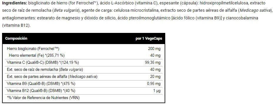 VitOBest Hierro Complex 60 Cápsulas 3/4