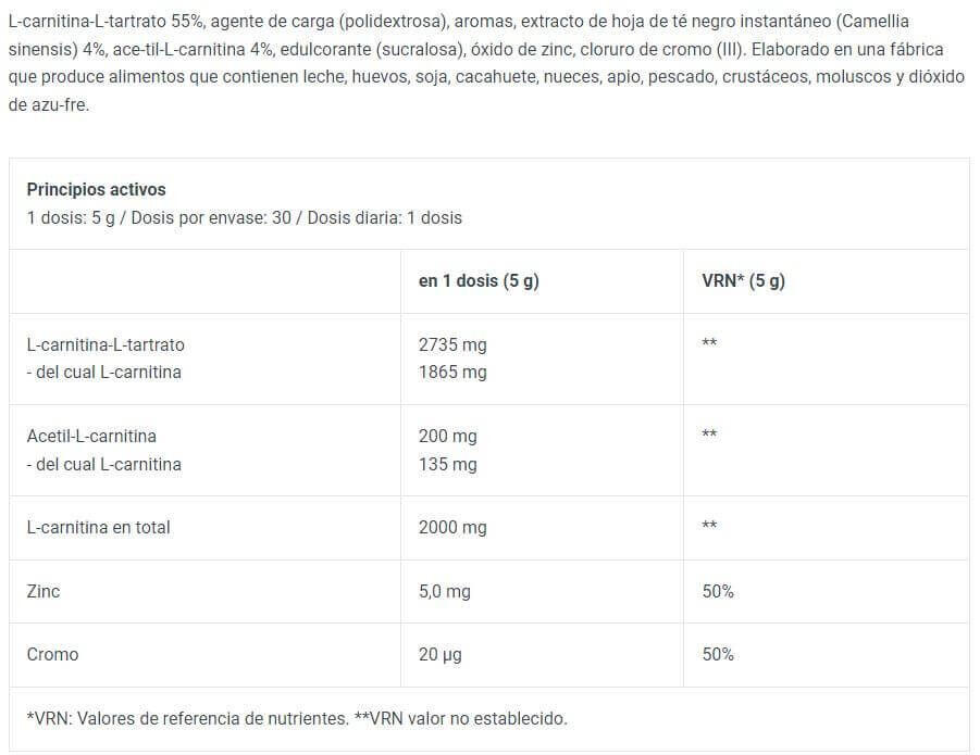 L-Carnitine - L-Carnitine Flavoured Drink Powder - Thé Glacé au Citron 150g 4/5