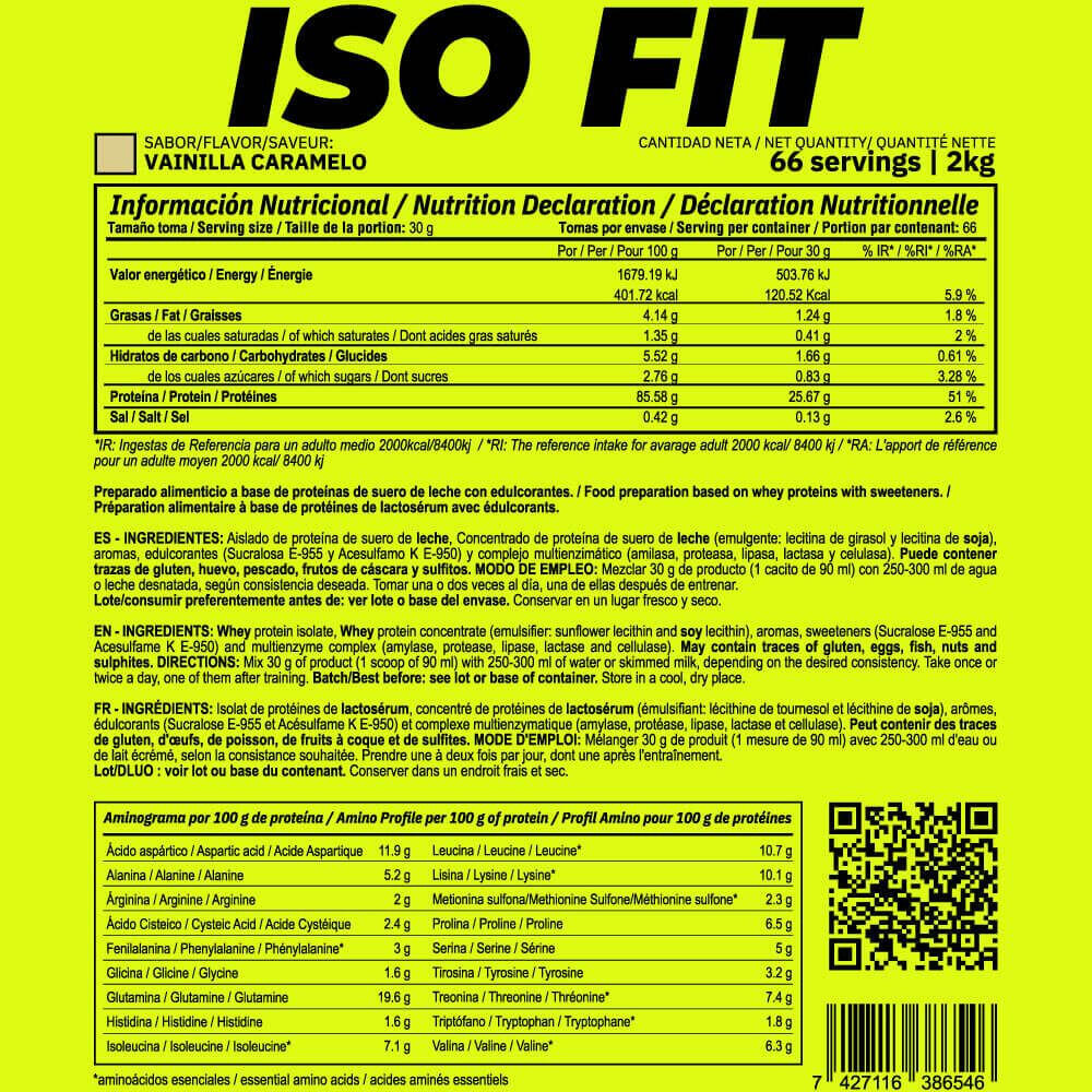 Iso fit - 2kg Vanille Caramel de MASmusculo 3/4