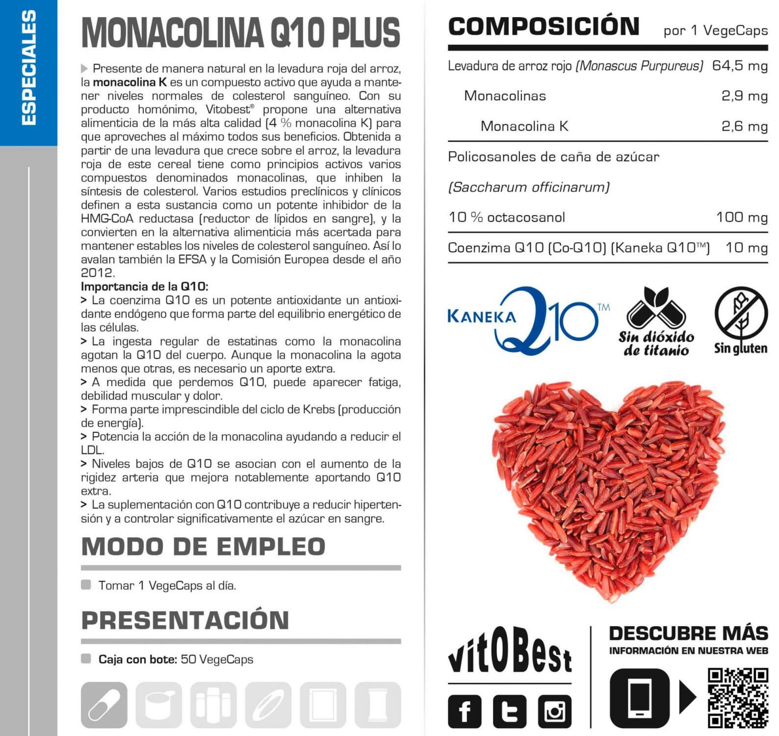 Monacolina Q-10 Plus 50 Caps 3/4