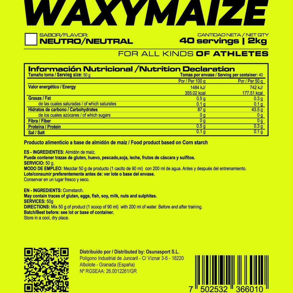 WaxyMaize - 2 kg (Amilopectina) Neutro da Masmusculo Supplements 5/6