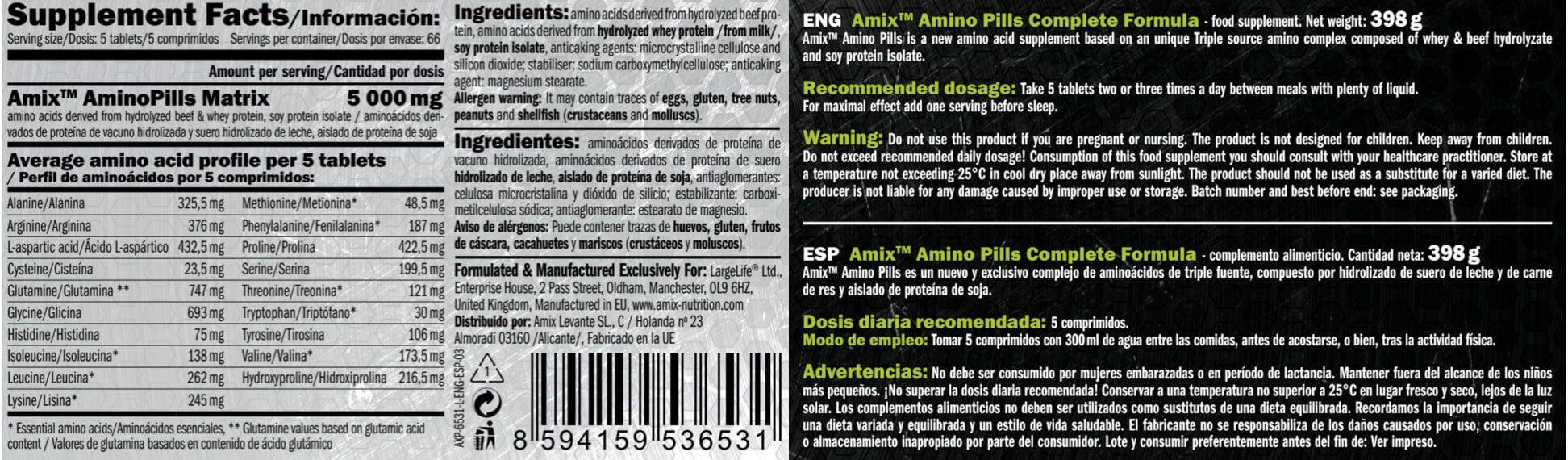 Amix Amino Pills 330 tabl 3/4