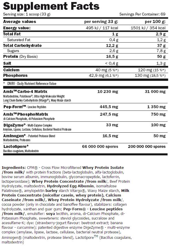 Amix MuscleCore Smooth 8 Hybrid Protein 2.3 kg 2/3