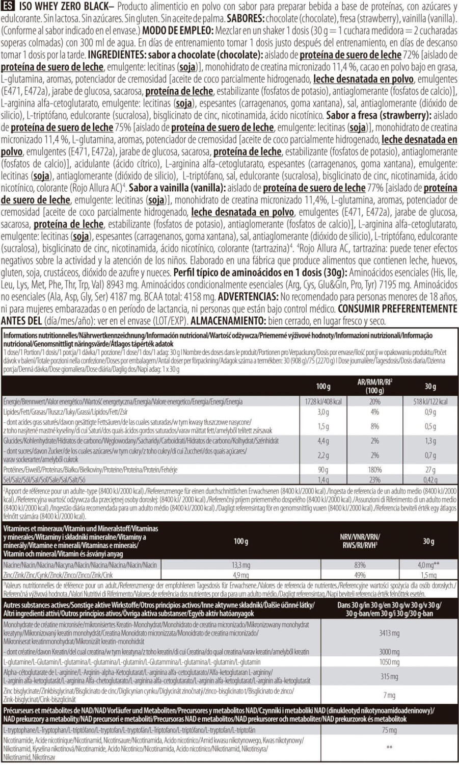 Iso Whey Zero Black proteína en polvo 908gr. Chocolate BioTech USA 4/5