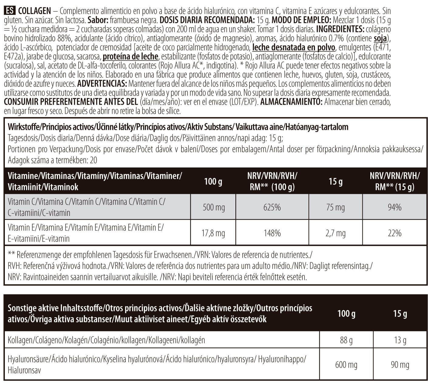 Kollagen - 300 g Himbeere Biotech USA 4/5
