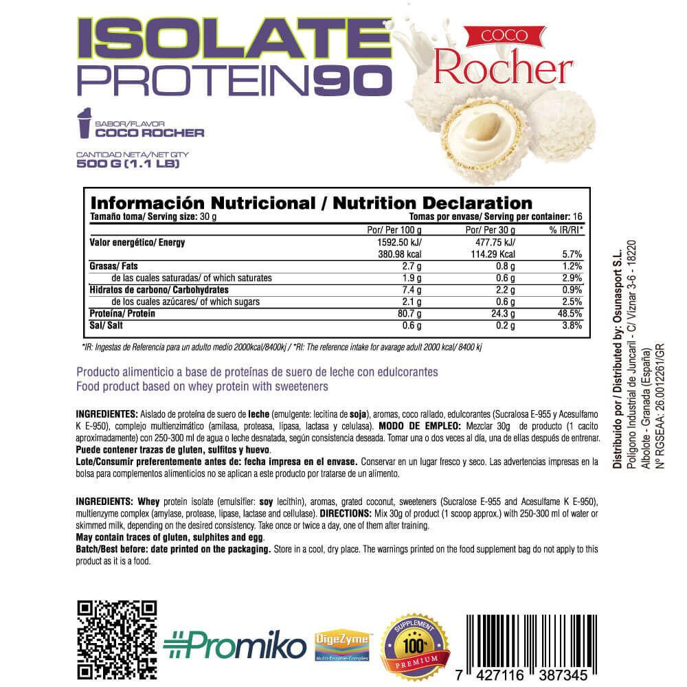 Isolate 90 CFM - 500 g Coco Rocher de MASmusculo 5/6