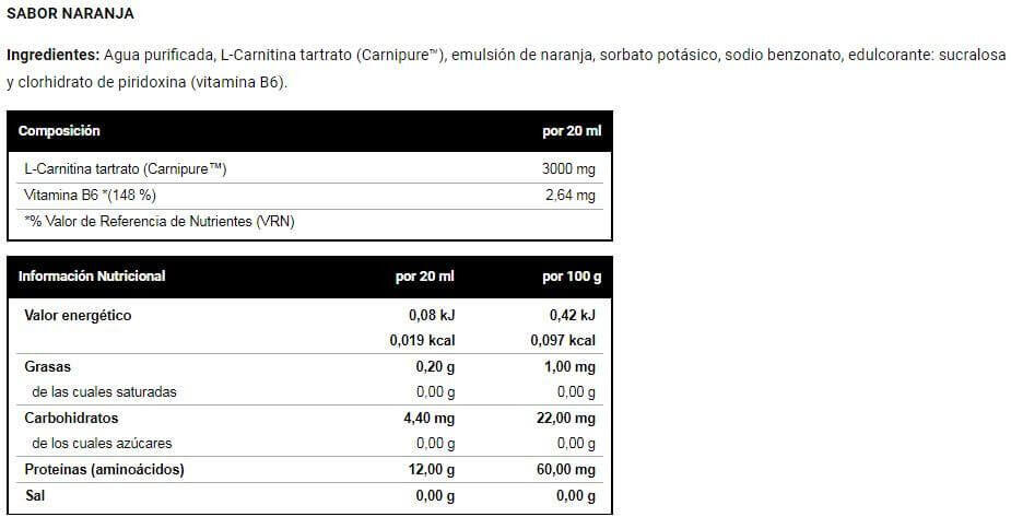L-Carnitine 3000 - 500ml Sinaasappel VitoBest 3/4
