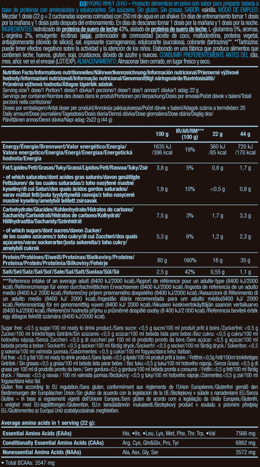 Whey hydrolysée - Hydro Whey Zero - Vanille 4/5