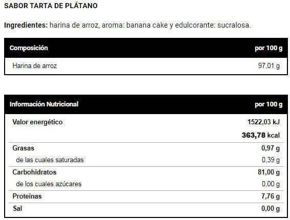 Harina de arroz 1 Kg Banana Cake 4/5