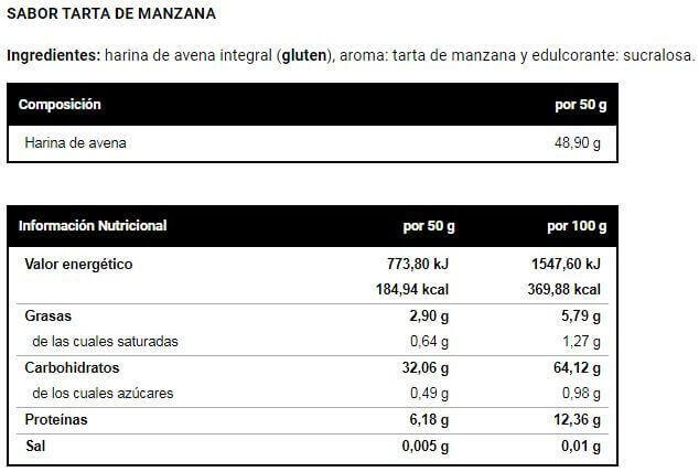 Harina de Avena - 2Kg Tarta de Manzana VitoBest 5/7