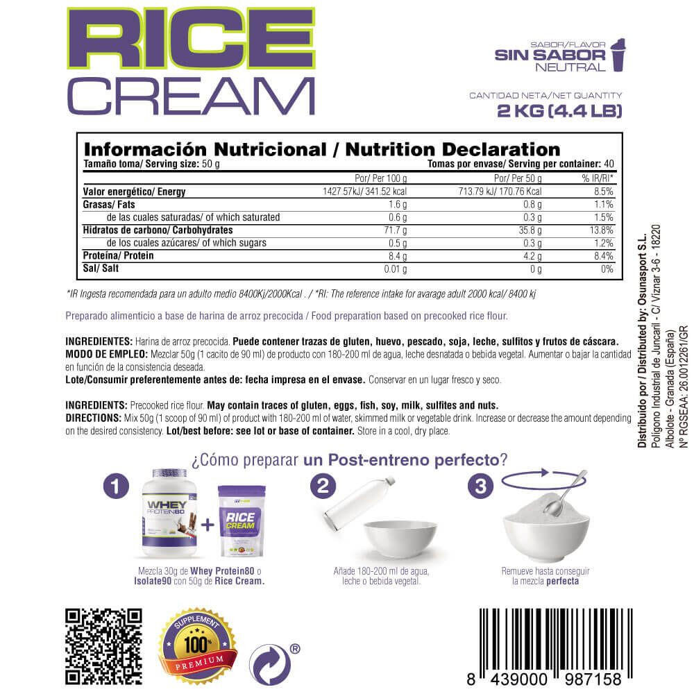 Rice cream - 2kg Neutre de MASmusculo 5/6