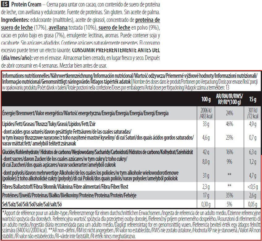 BiotechUSA Protein Cream – Crema de Cacao y Avellanas 200 gr 4/5