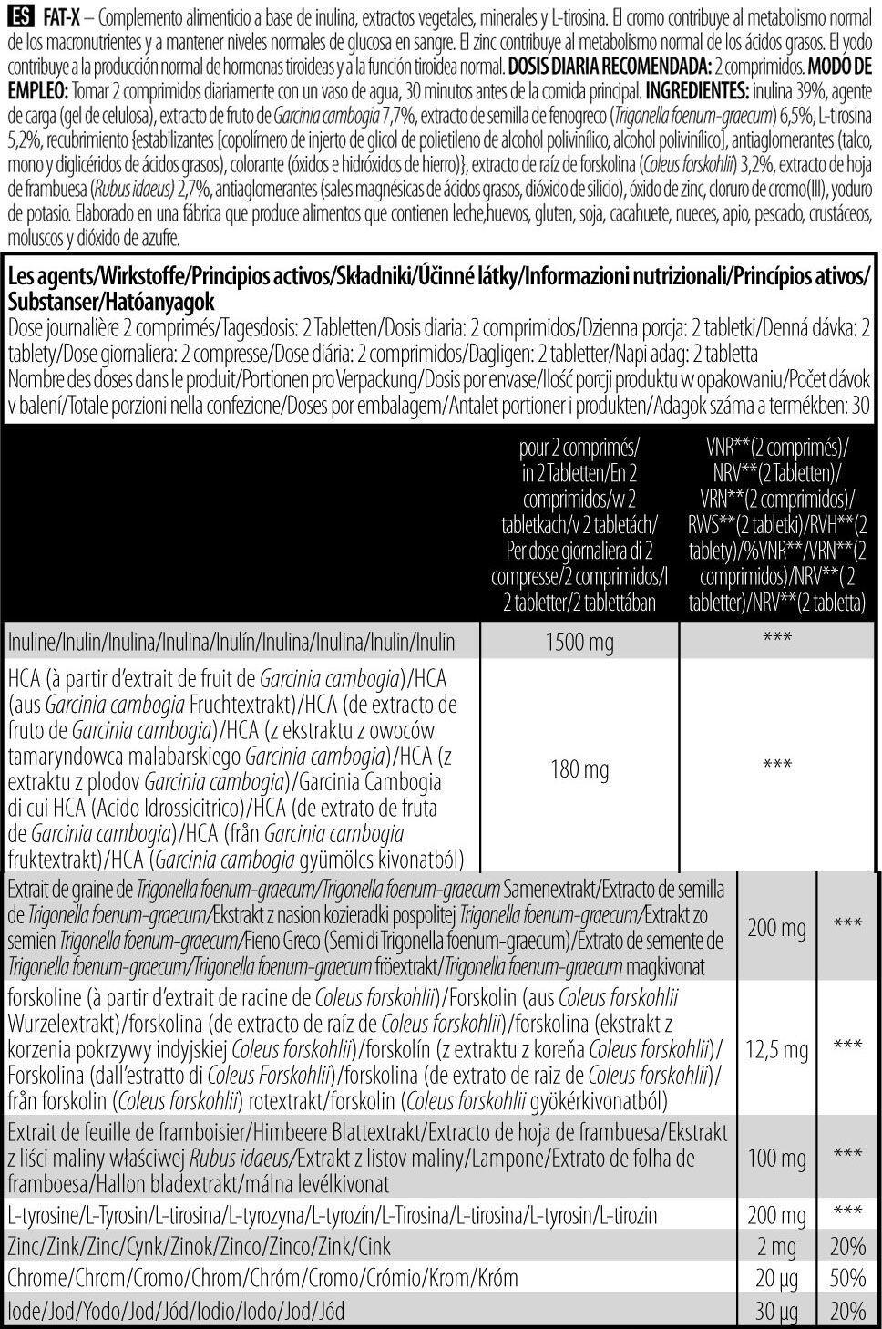 Formule extraits végétaux - Fat-X - 60 Comprimés 4/5