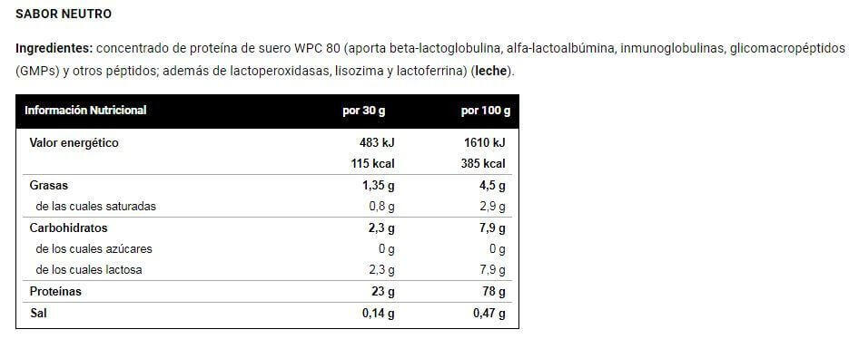 Whey protein 100% - 1kg Neutro da VitoBest 4/5