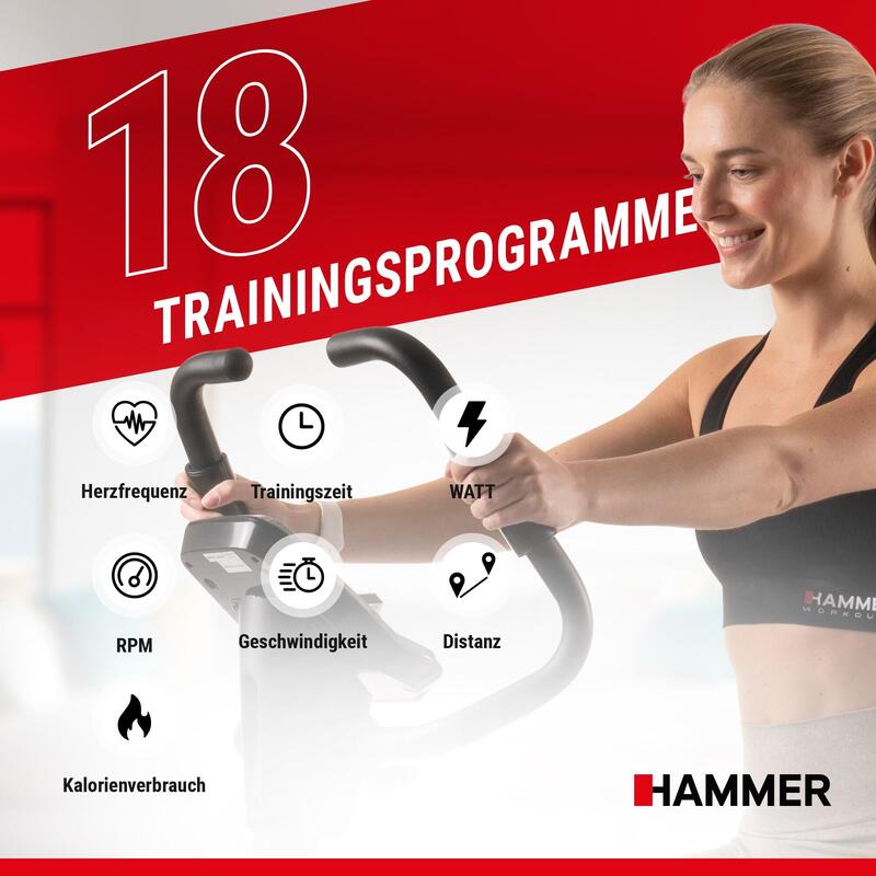 Bicicleta Ergometrica Hammer Cardio XT6 BT cu rezistenta magnetica