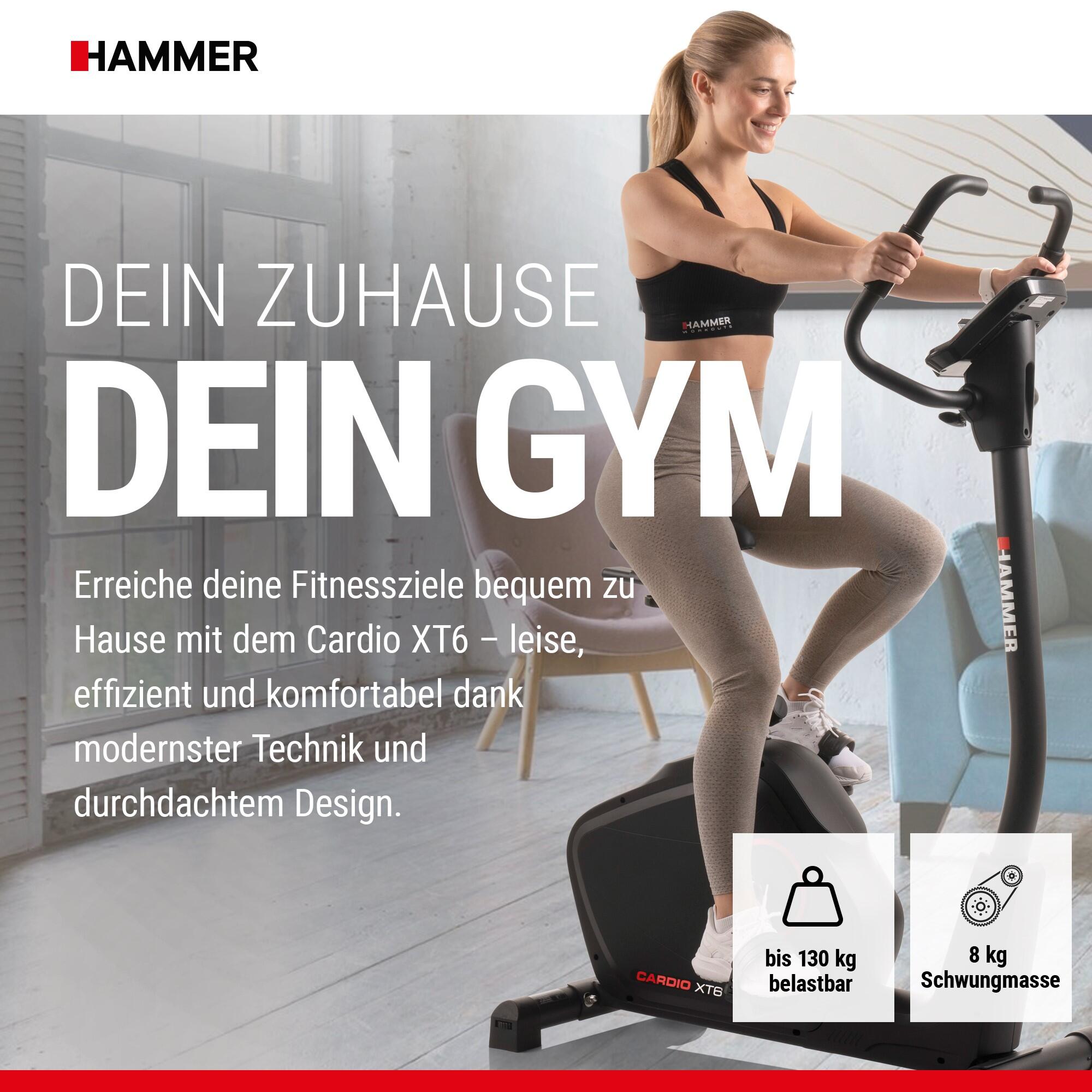 Bicicleta estática CARDIO XT6 BT Hammer envío, montaje y puesta en marcha 7/8