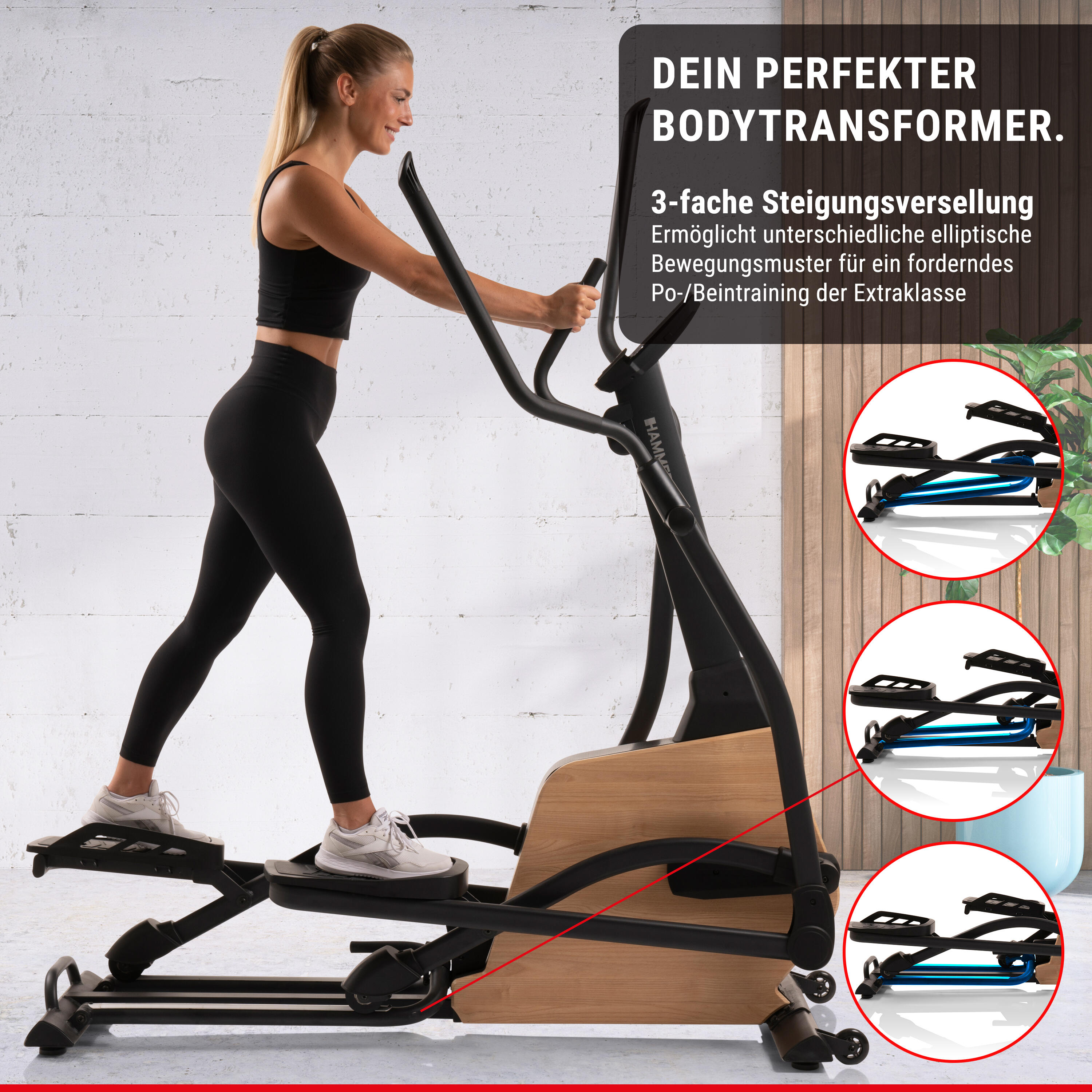 Bicicleta elíptica Hammer CROSSPACE 5.0 NORSK, con envío y montaje incluido 5/8