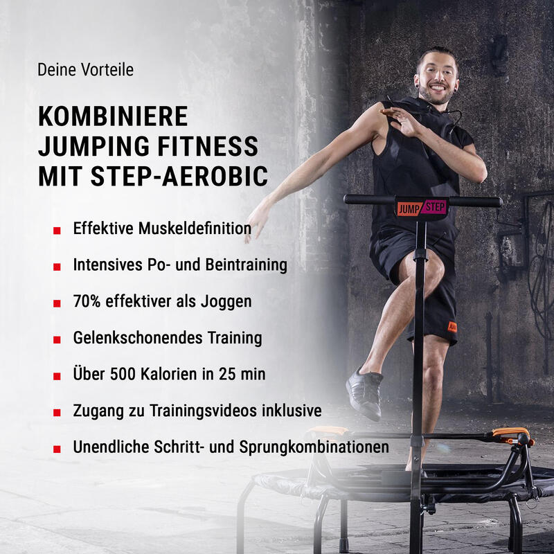 Trambulina Fitness pliabila cu maner Hammer Jump Step