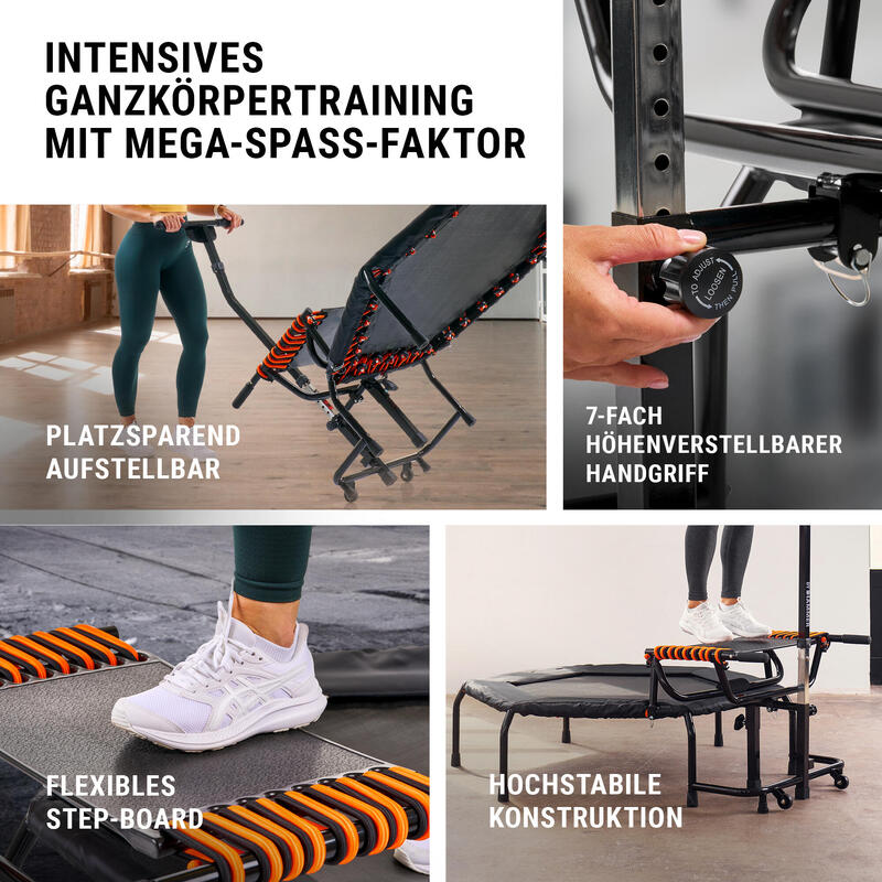 Trambulina Fitness pliabila cu maner Hammer Jump Step