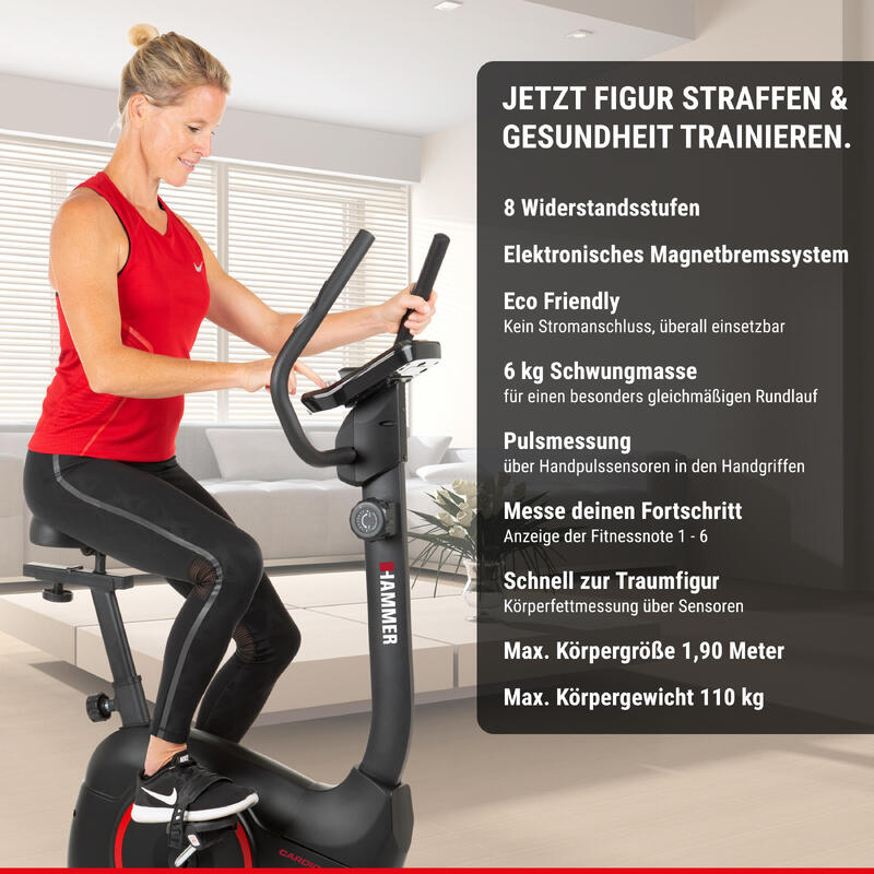 Bicicleta Fitness Hammer Cardio T3 cu rezistenta magnetica