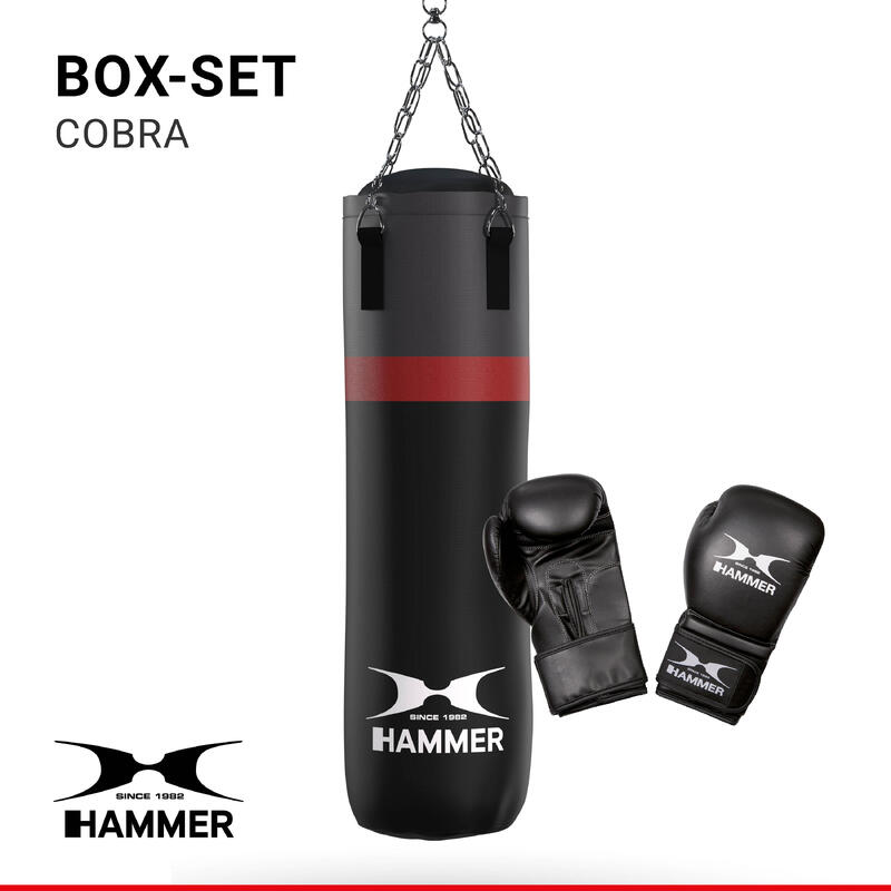 Set de box Cobra 100cm + mănuși - Negru - Durabil - Toate vârstele - unisex