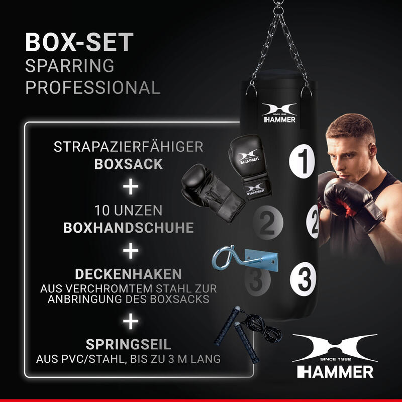 Set Sac de Box si Manusi pentru Copii Hammer Sparring Professional 80 cm