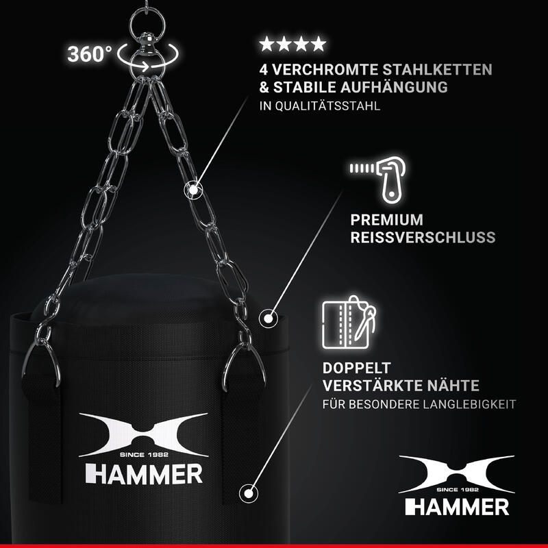 Set Sac de Box si Manusi pentru Copii Hammer Sparring Professional 80 cm