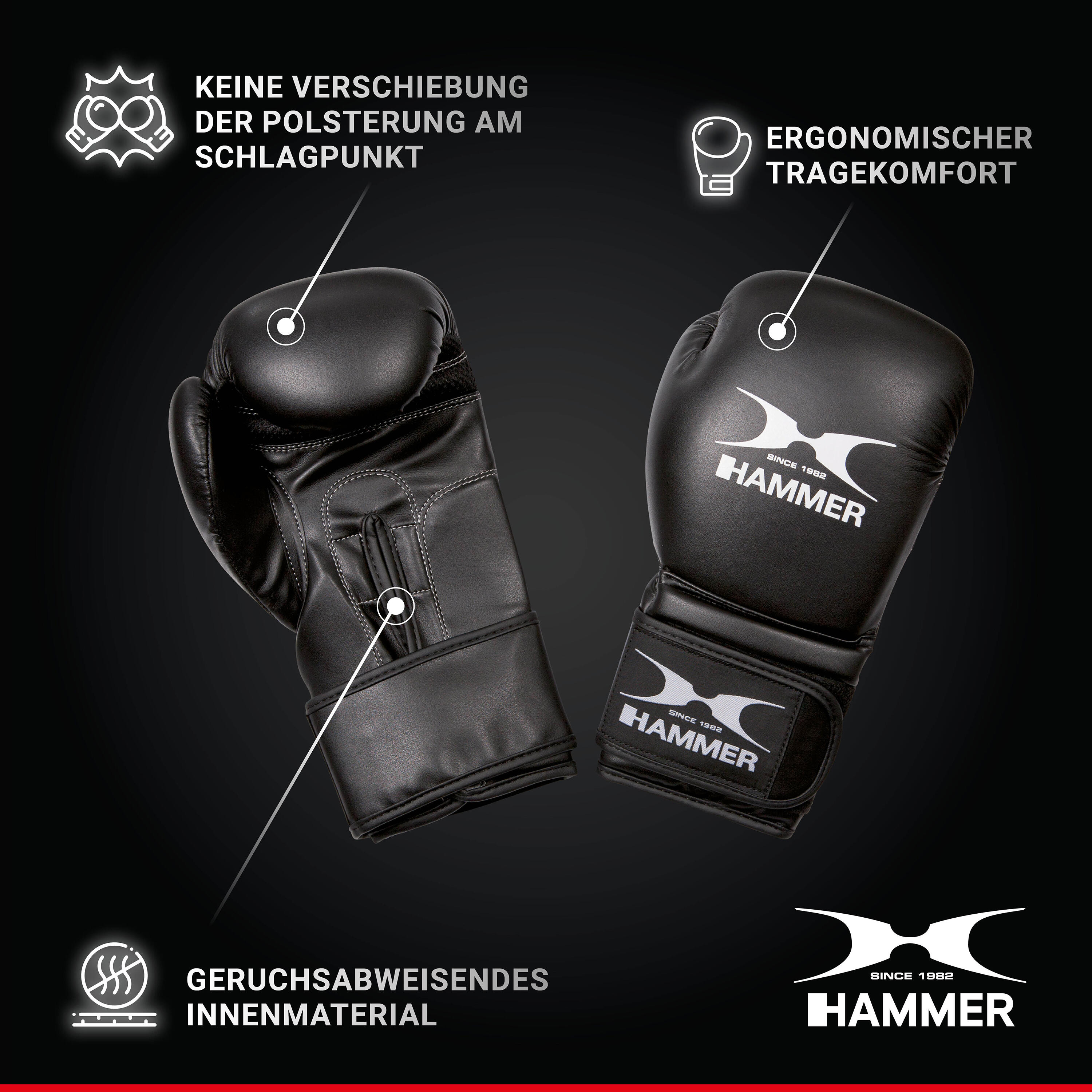 Set de boxeo Sparring Professional 80 cm Hammer 6/6