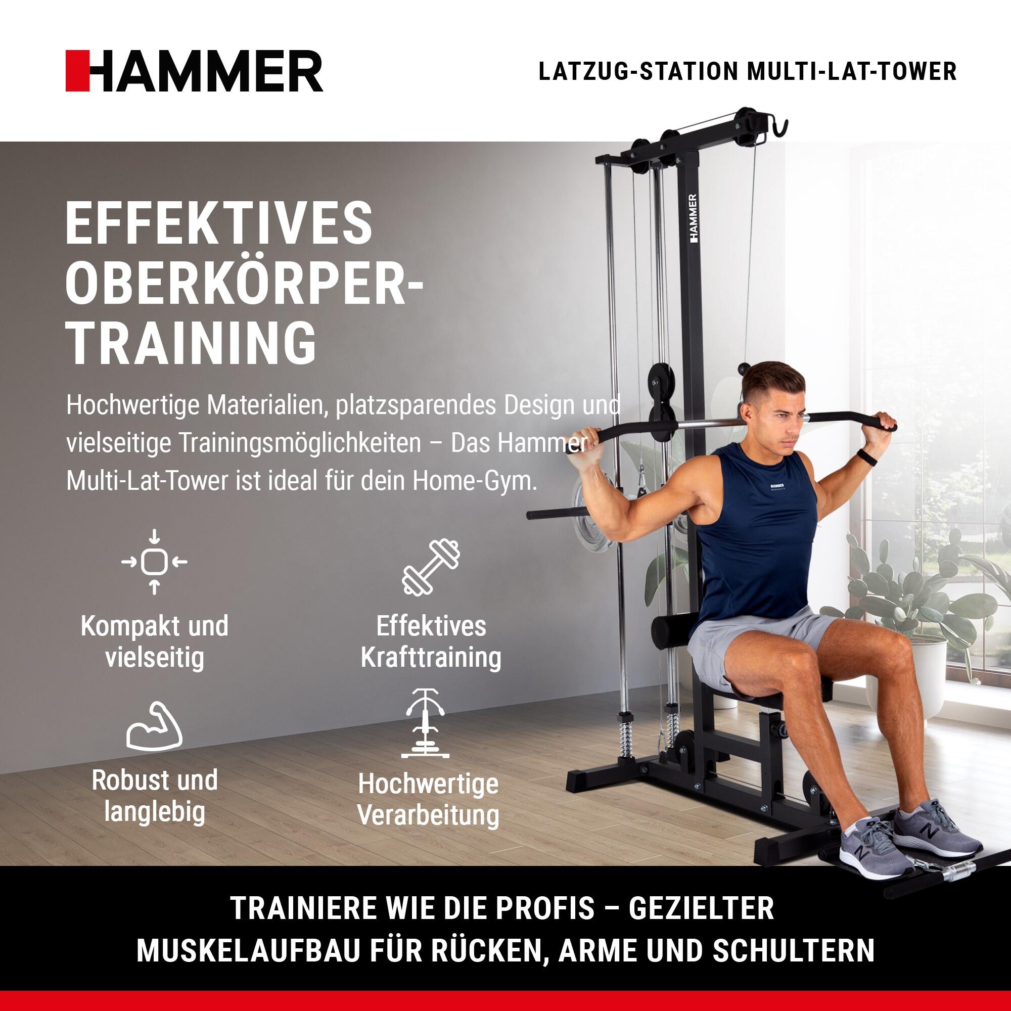 Multiestación Hammer TORRE MULTI LAT, con envío y montaje incluido 2/8