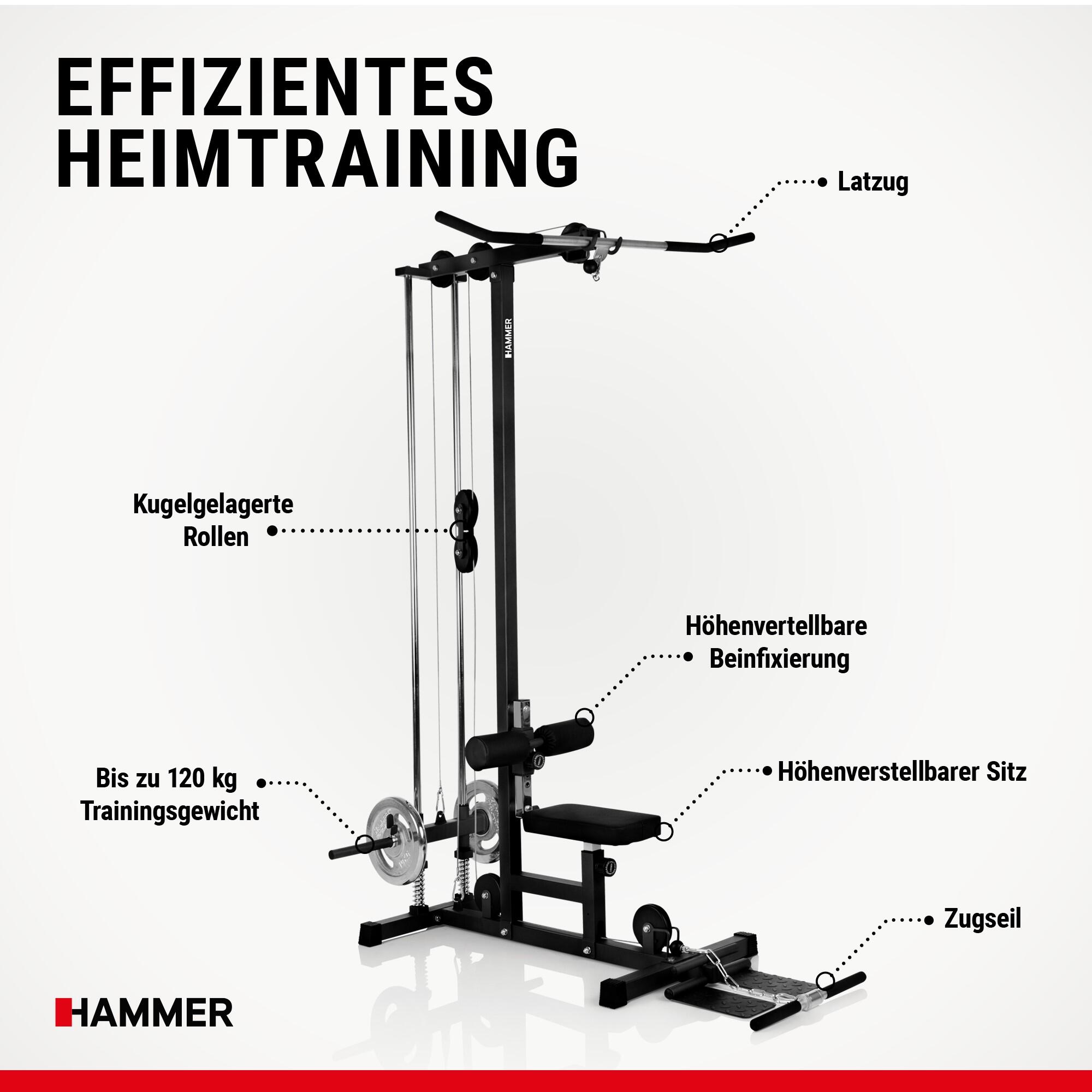 Multiestación Hammer TORRE MULTI LAT, con envío y montaje incluido 5/8